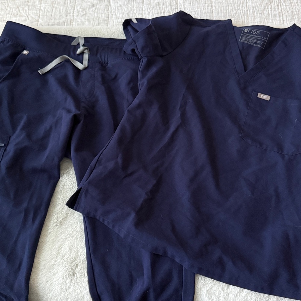 Figs Deep Blue Medical Scrub Set